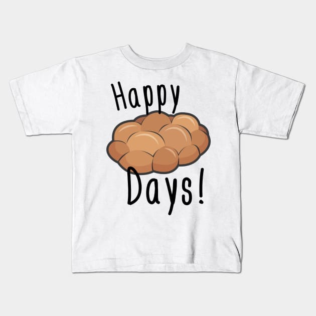 Happy Challah-Days! Kids T-Shirt by imlying